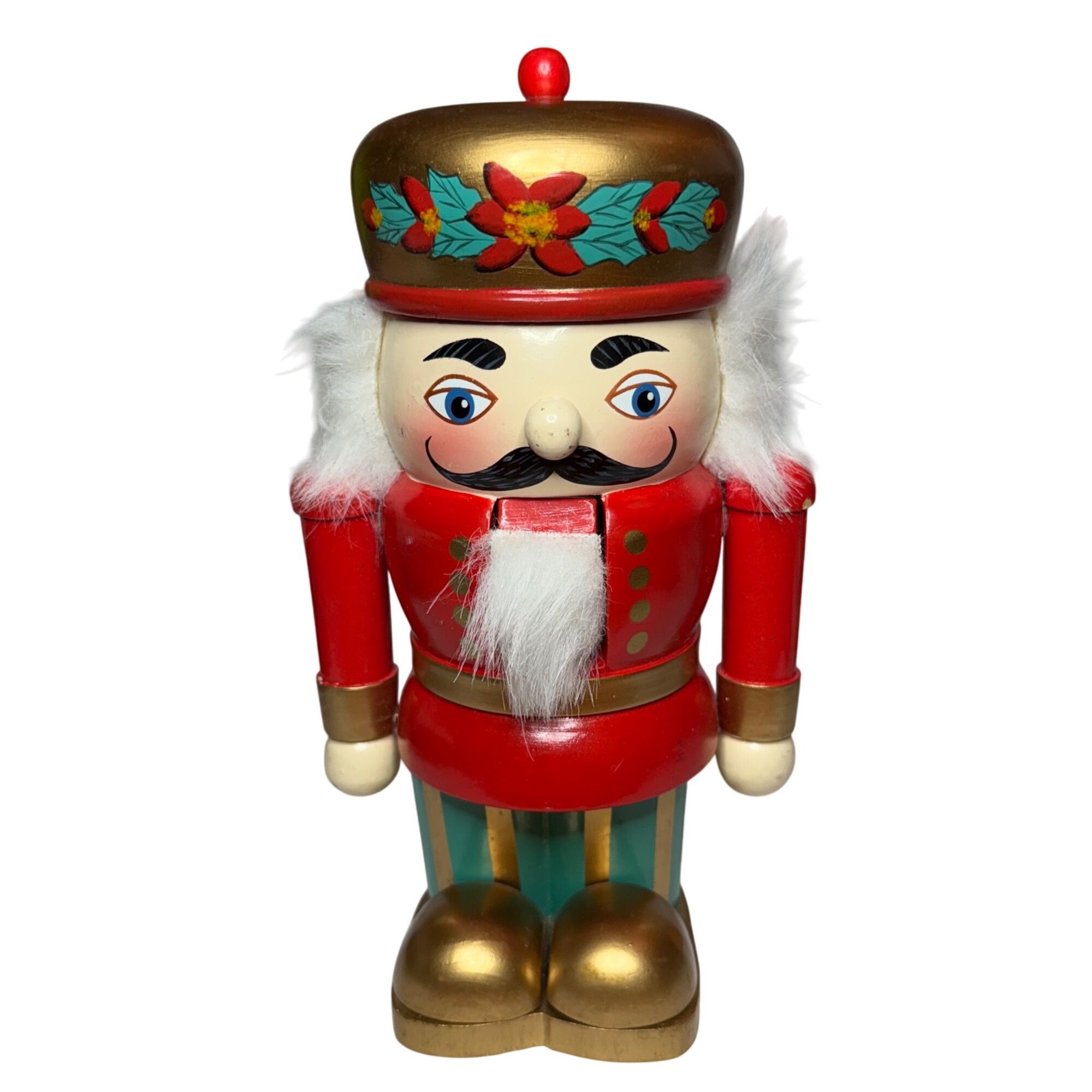 Christmas Wooden Nutcracker Soldier Red 9" Tall Holiday Decor