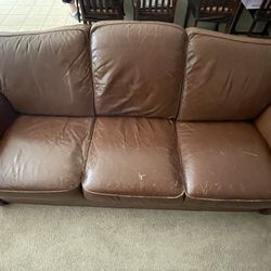 Leather Couch & Chair