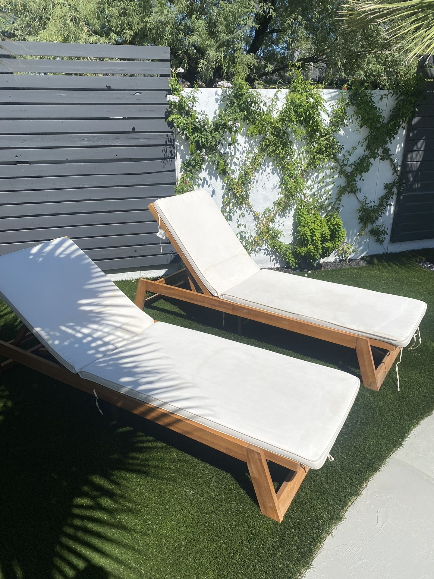 Morell acacia Lounge chairs (set of 2) - Cream