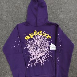 SP5DER Men’s Hoodie Small Purple