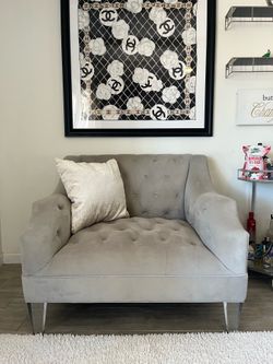 Z Gallerie Accent Loveseat Chair – Luxe Glam Style