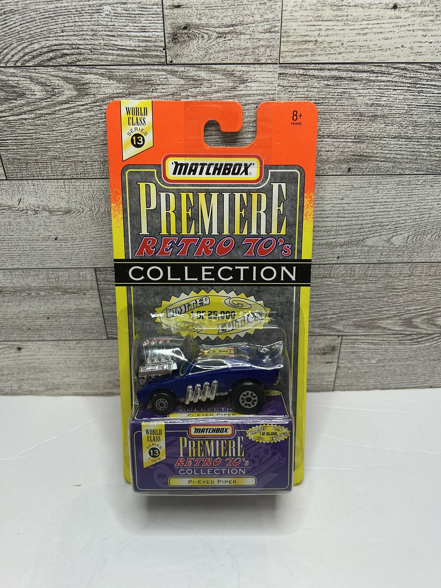 Vintage Matchbox World Class Series Blue ‘1997 PI - Eyed Piper Premium Retro 70’s •Die Cast Metal • Made in Made in Thailand