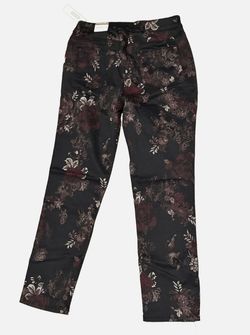 Chico’s Winter Rose Garden Girlfriend Slim Ankle Soft Touch Wmn Pants Sz 0 US 4