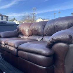 Brown Leather Couch