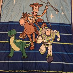 Disney Toy Story 4 Soft Velour Weighted Blanket 4.5 Pounds Woody Buzz & Rex

