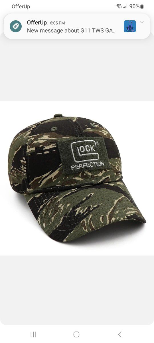 GLOCK PERFECTION TIGER CAMO CAP.  NEW WITH TAGS IN SEALED BAG.