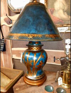 Maitland Smith Asian Motif Pair of Shade Lamps