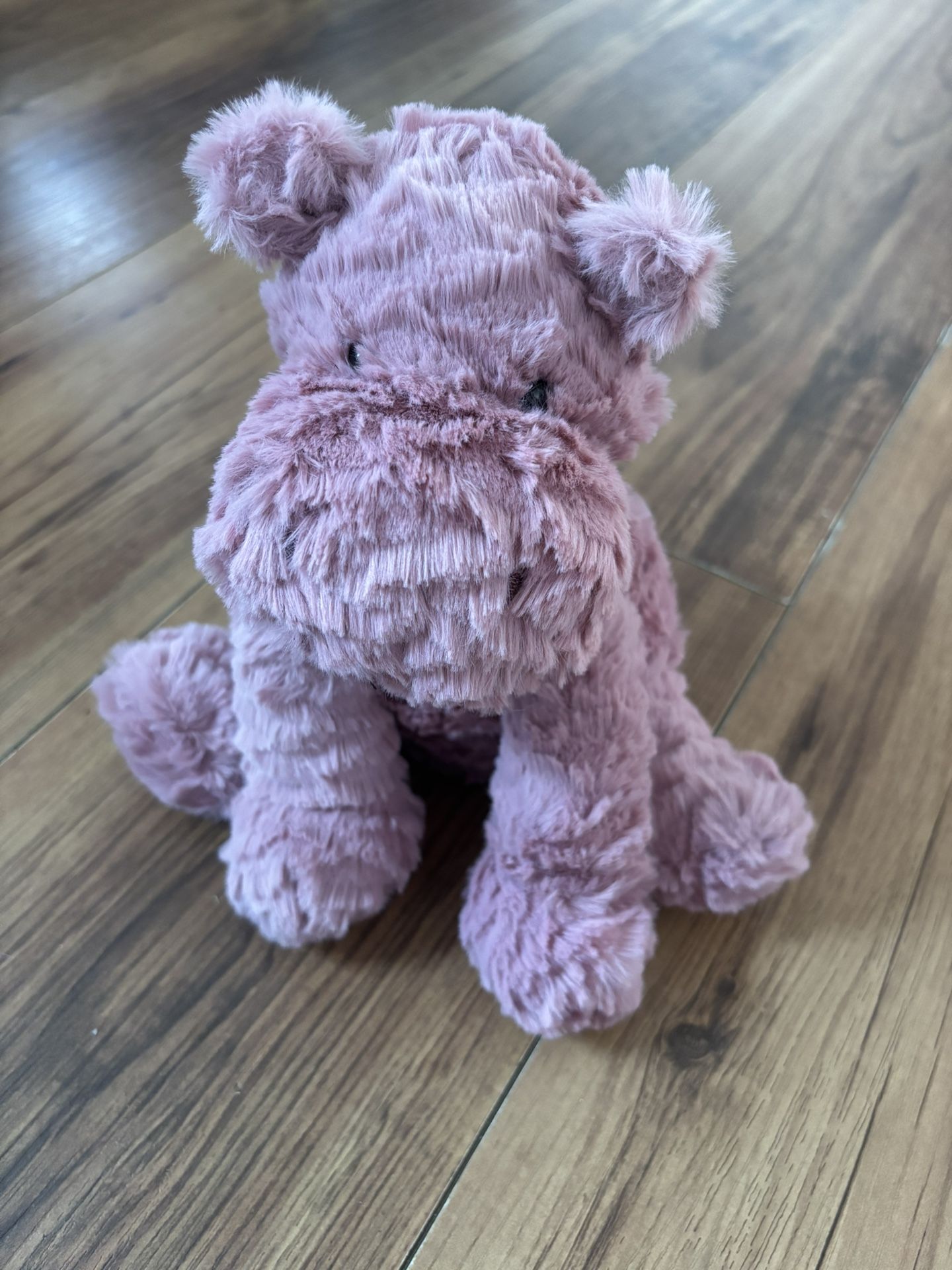 RARE Retired Jellycat Fuddlewuddle Hippo – Pink – 8” Plush