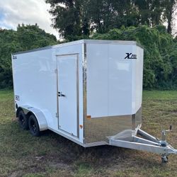 Alcom 7 x 14 Aluminum Enclosed Cargo Trailer 7k