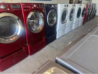 Used front load washers and dryers on pedestal with 90 day warranty starting at $650 for the Set