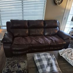 3 Piece Set. 2 Couches With Recliners. 1 Recliner 