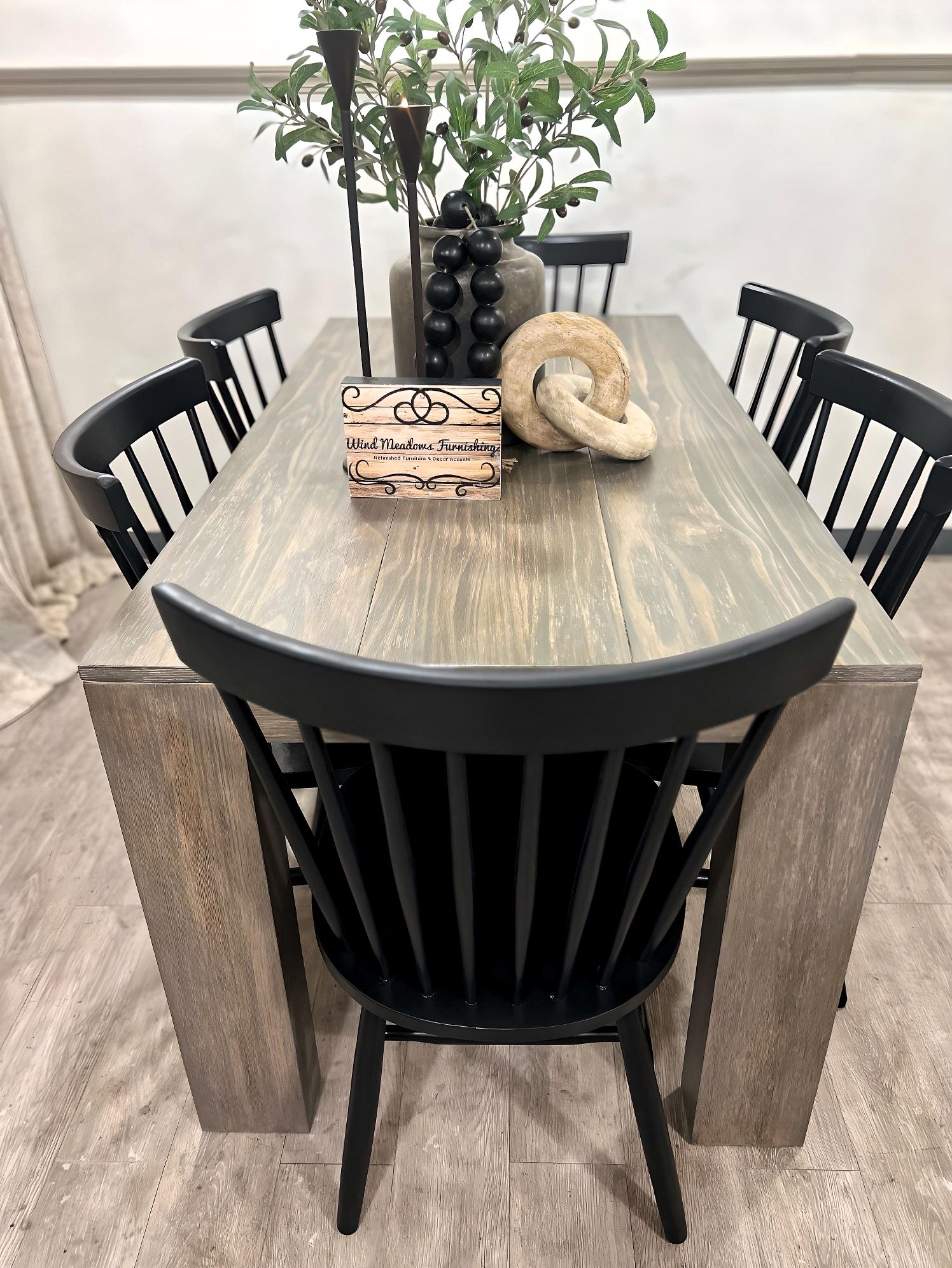***NEWLY REFINISHED*** 7 Piece New Zealand Pine Wood Dining Set