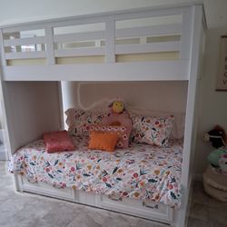 Pottery Barn Belden Twin Bunk Bed in white