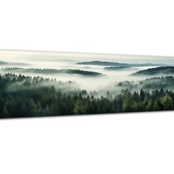 14x48 Misty Great Smoky Mountain Canvas Wall Art