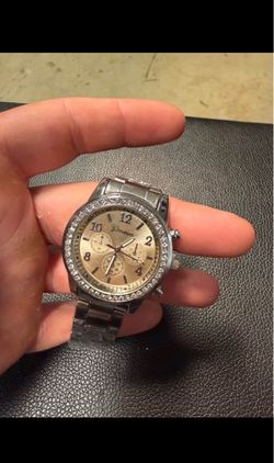 Silver watch - rose gold dial