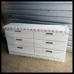 NEW 6 DRAWER DOUBLE DRESSER 😊 Available in BLACK, WHITE, GREY or CHARCOAL color