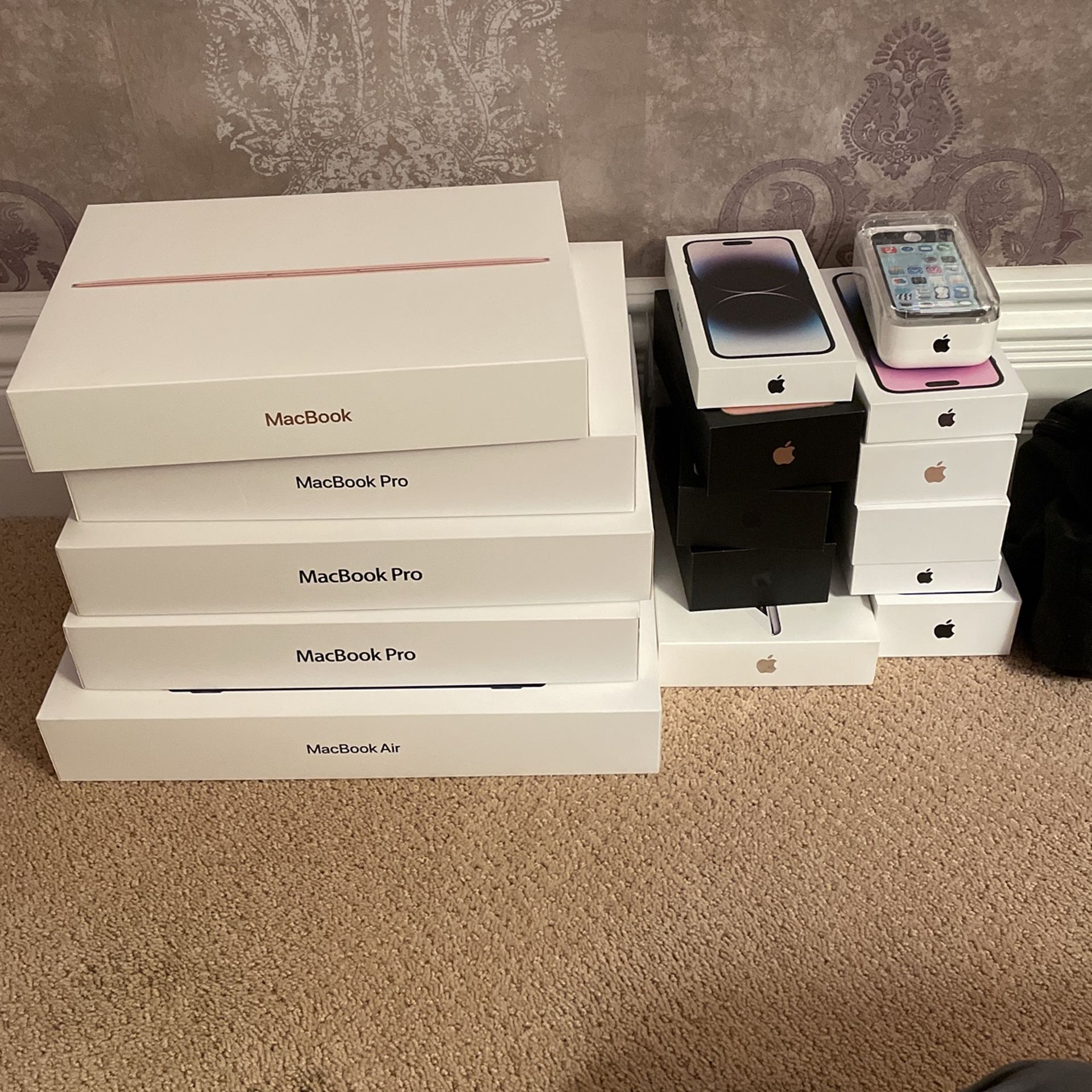 iPhone And MacBook Boxes