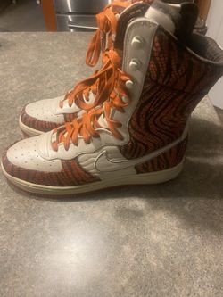 🔥Womens  Exclusive Tiger Print Safari High Top Air Force