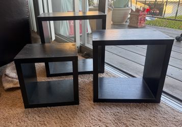 Black Floating Wall Shelves / Cube Shelves set of 3 – $15 OBO