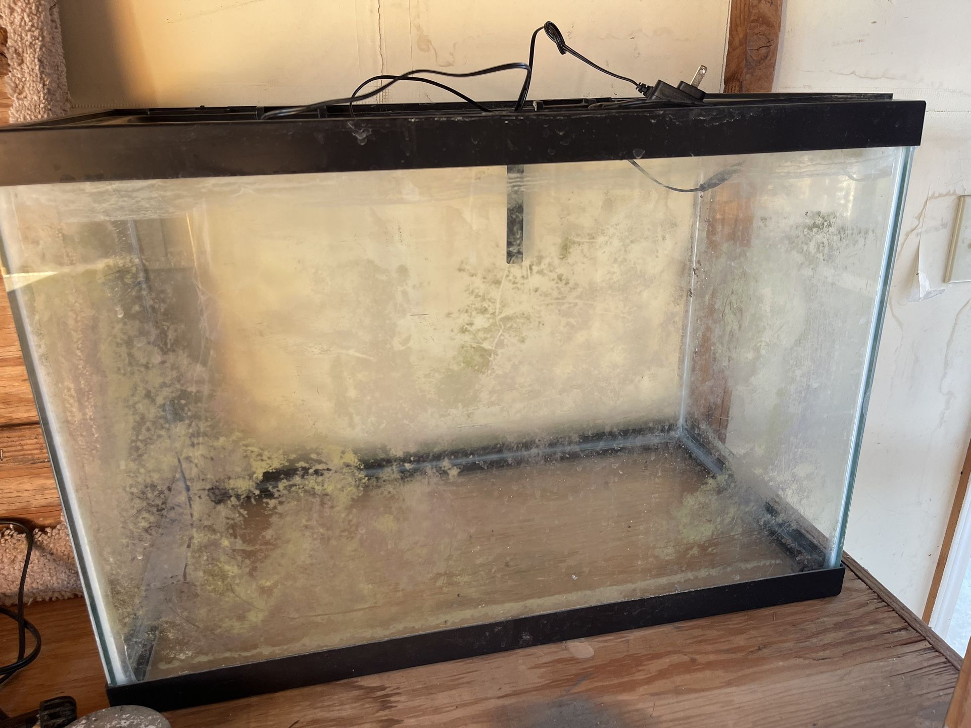 Fish Tank w/ Filter And Water Heater