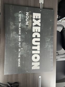 "Execution" Canvas Motivational Decoration