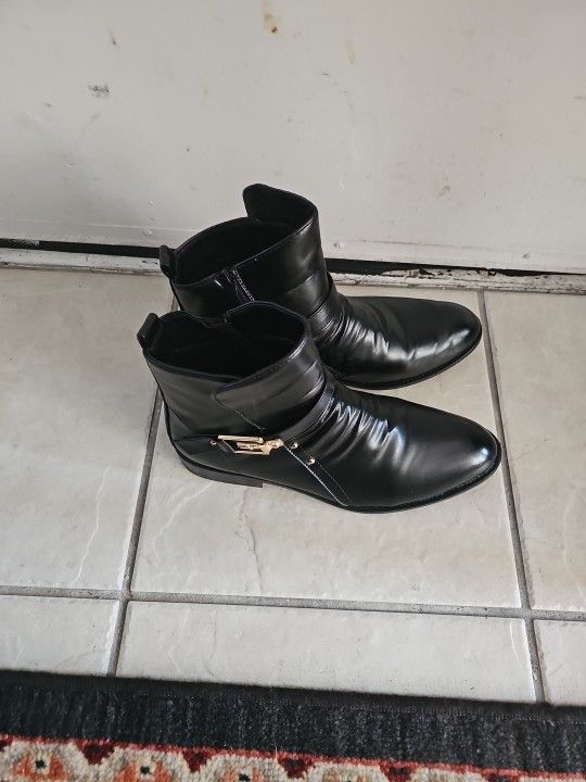 BRAND NEW MEN'S DRESS BOOTS BRITISH STYLE COLOR BLACK SIZE 9