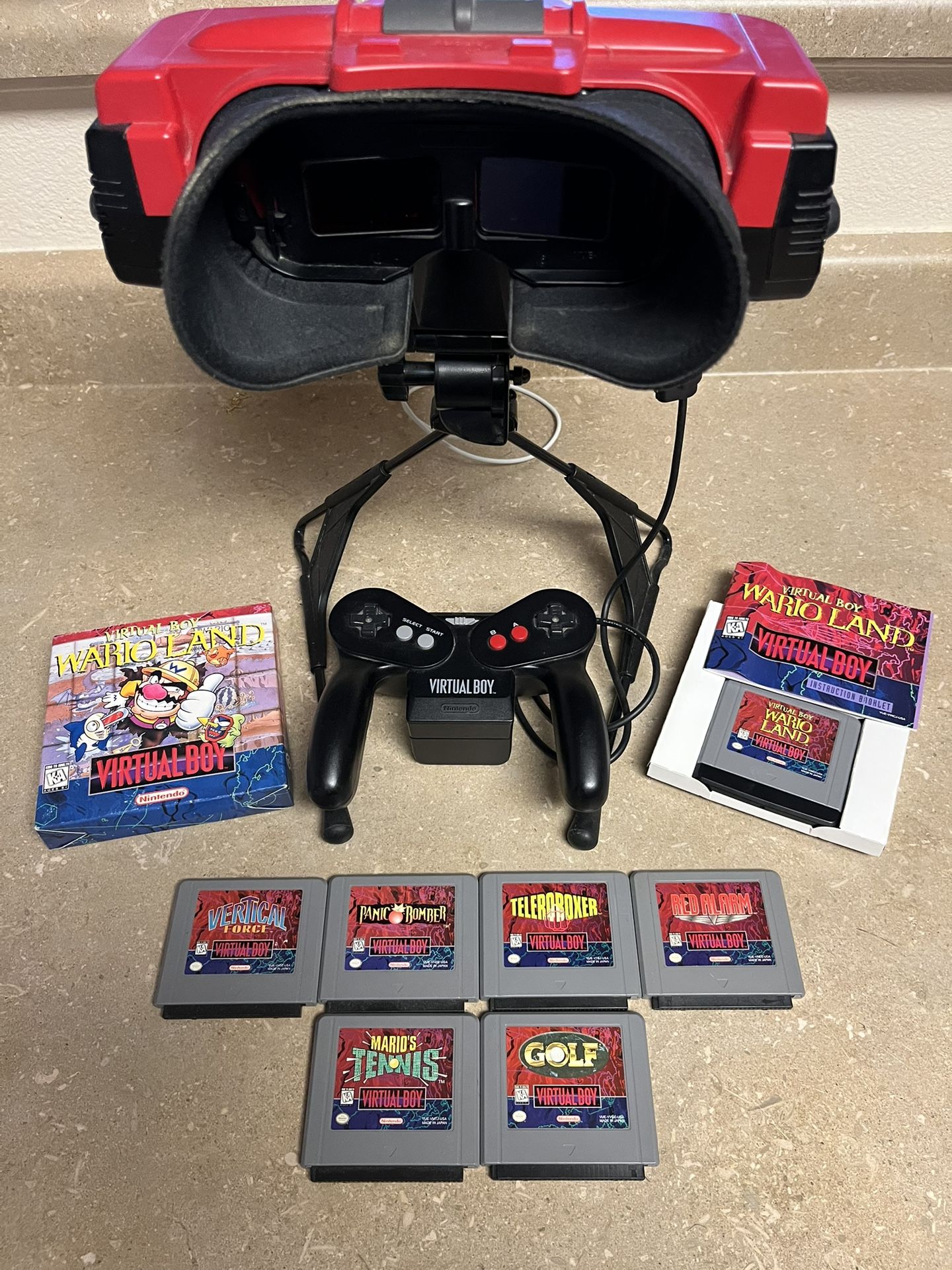Nintendo Virtual Boy Complete And Games