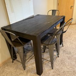 High Top Table - 4 Chairs