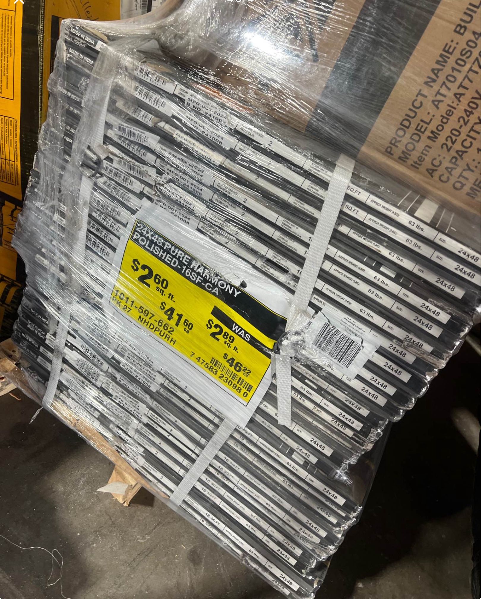 MSI Pure Harmony 24 in. x 48 in. Polished Porcelain Marble Look Floor and Wall Tile (16 sq. ft./Case