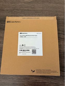 Cable Matters 10Gbps Snagless Cat 6 Ethernet Cable, 25ft, Black