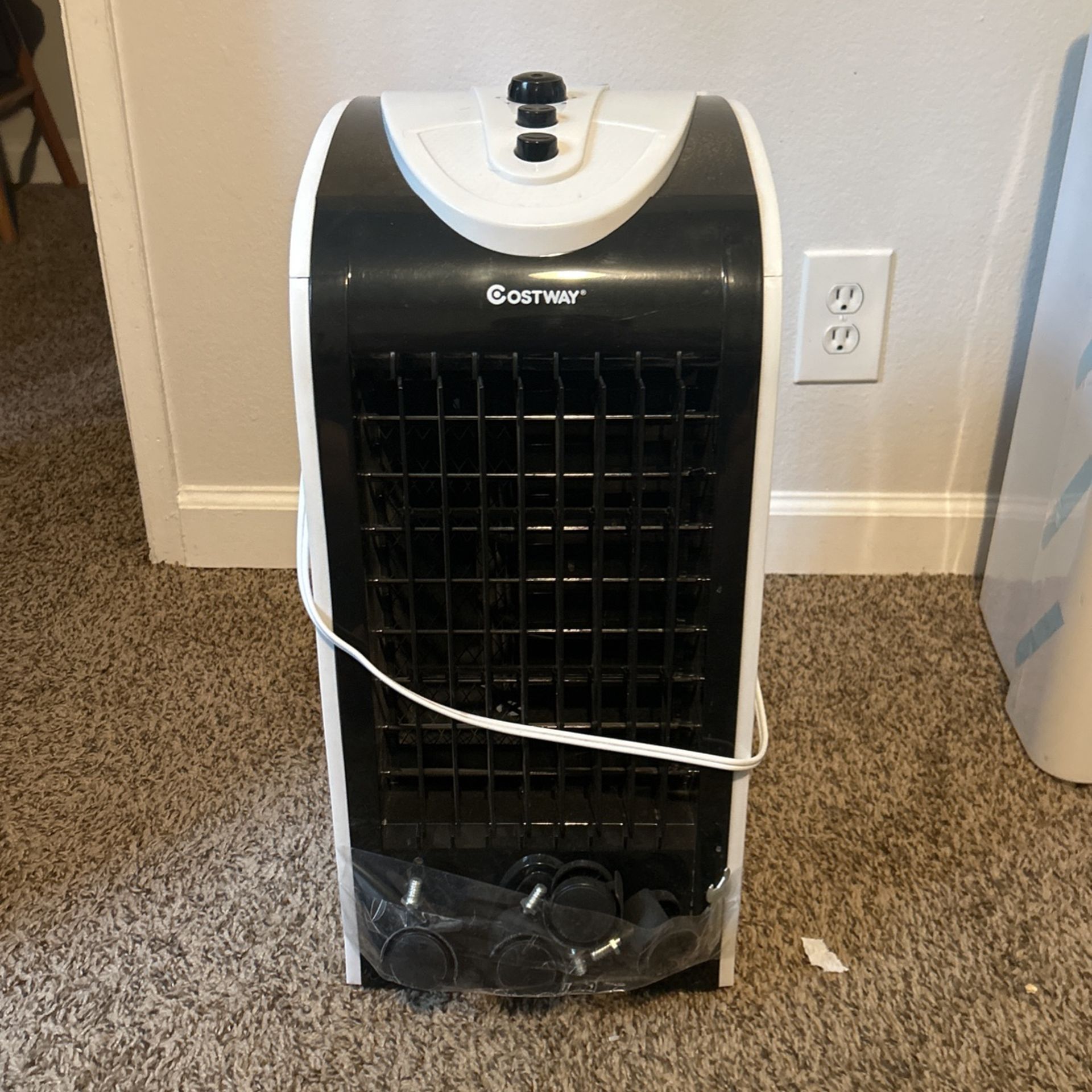 Coastway Compact Transportable Air Cooler with Dial Cooling Fan Humidifier
