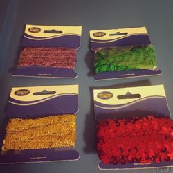 4 Packs Of Sequin Trim