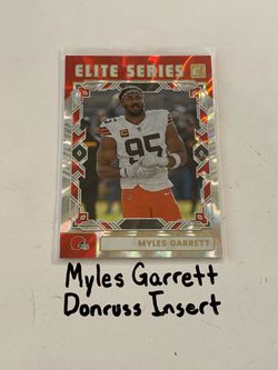 Myles Garrett Cleveland Browns All-Pro DE Donruss Short Print Insert Card.