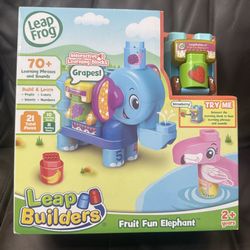 LeapFrog LeapBuilders Fruit Fun Elephant Learning Blocks Toy for Kids