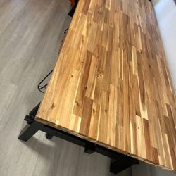Long Wood Dining Table 