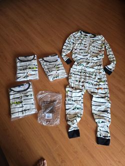 Halloween Mummy Print Pajama Set Bundle
