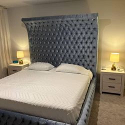 Queen Bed With Nightstand.  Ask For Price