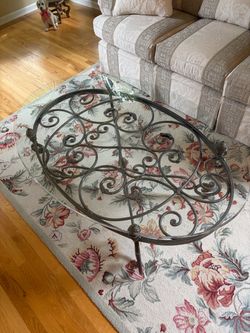 Wrought Iron Glass Table