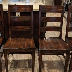 Wooden Chairs and Bench