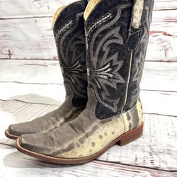 Los Altos Genuine Men Size 8 EE Snake skin Leather Cowboy Western Boot 