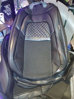 Coverado Auto Seat Cover Front, 2 Seats Premium Leather Driver Passenger Auto Covers Protectors, Luxury Interior Accessories Universal Fit for Most Ca