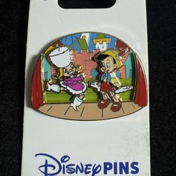 Disney Pins Pinocchio & Geppetto Enamel Pin on Original Card