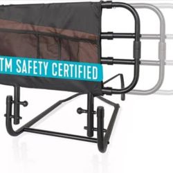 Adjustable Senior Bedrail Safety Assist Railing, Black, 26" to 42" NEW