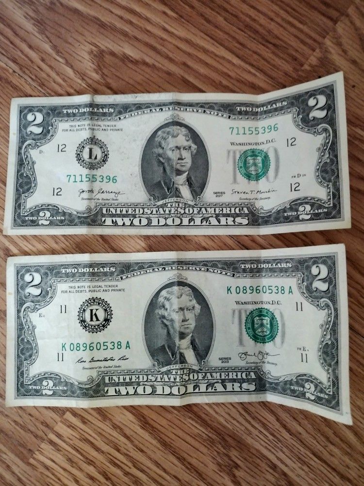 $2 Bill *Missing Overprint* ERROR!!!