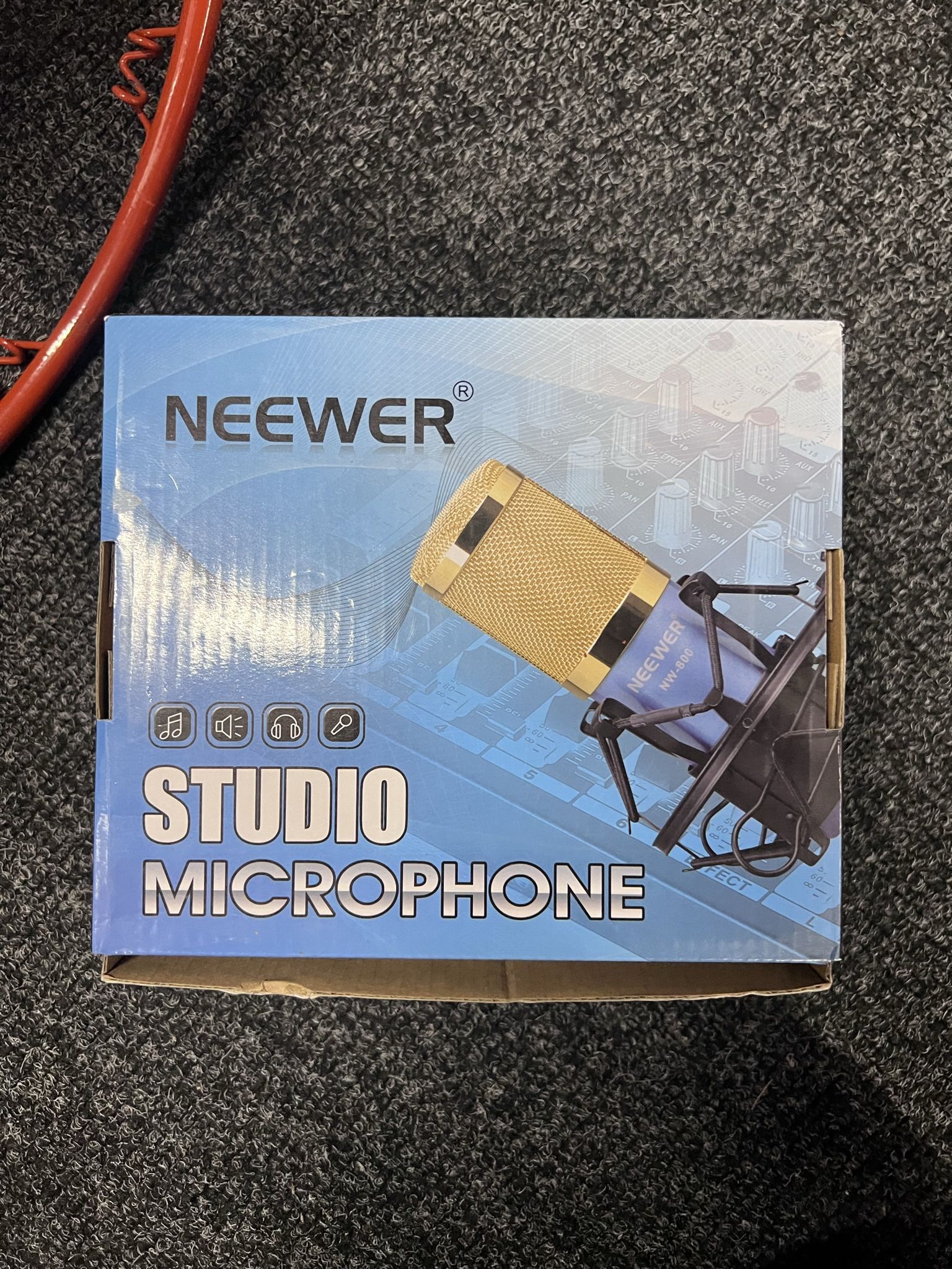 Microphone Studio Condenser Neewer NW800 Blue & Shock Mount Anti-wind Foam Cap