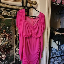 GORGEOUS DARK PINK PLUS DRESS