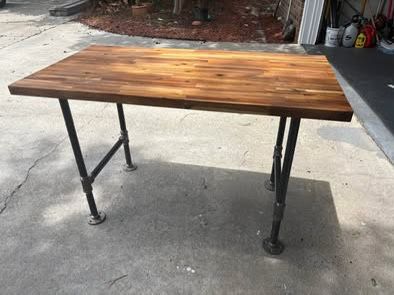 Butcher Block Table/Desk Industrial 