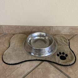 Dog Bowl & Mat-$5