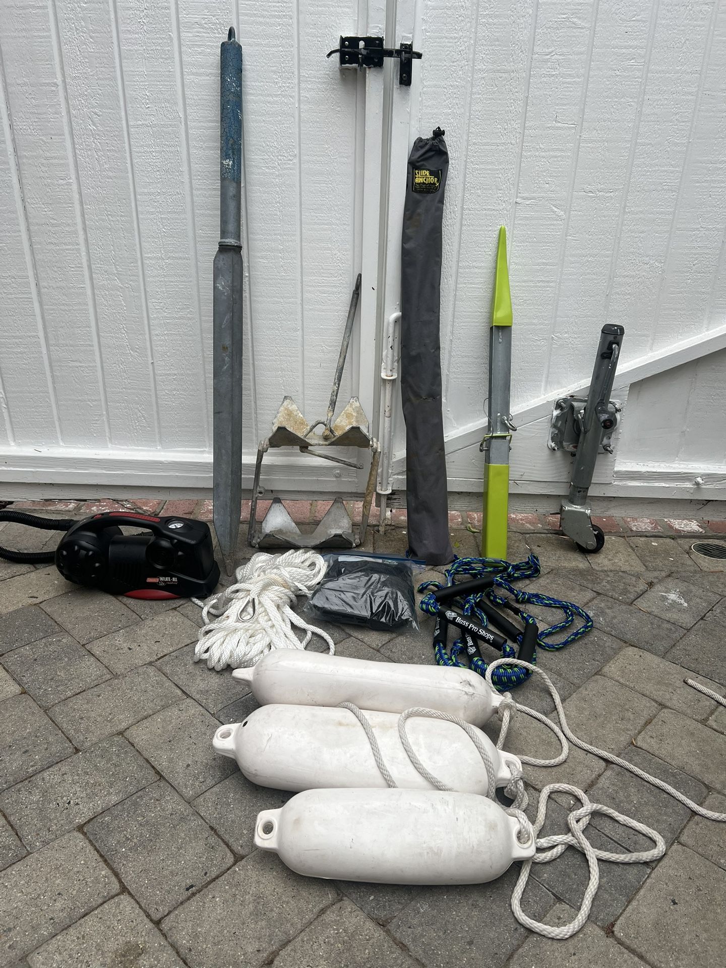 Boat Anchors, Dock Lines, Bumpers, Inflator