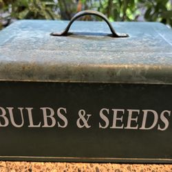 Bulbs and seeds vintage garden box
